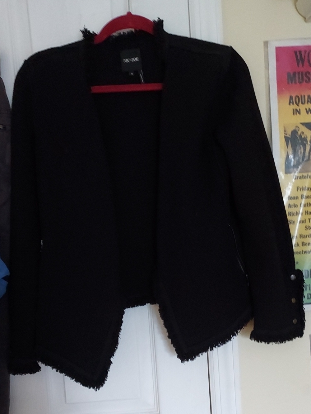 Nic & Zoe Womens Sweater/Jacket Black Sz M